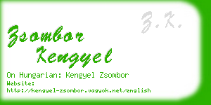 zsombor kengyel business card